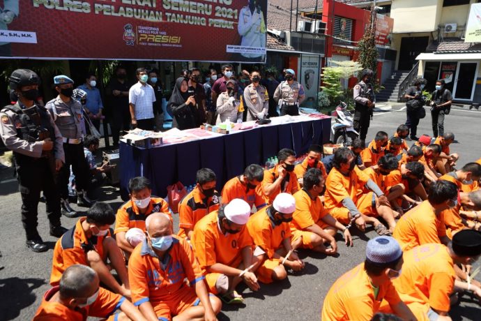 Polres Pelabuhan Tanjung Perak Dua Pekan Operasi Pekat Ungkap 254 Kasus