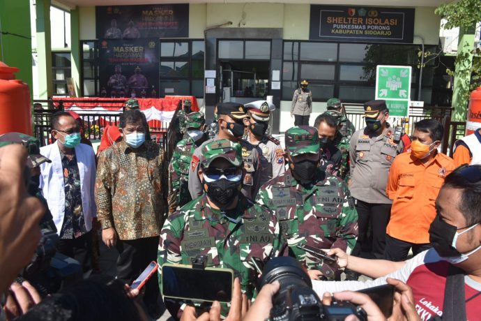 Danrem Bhaskara Jaya bersama forkopimda Jatim Dampingi Panglima TNI di Sidoarjo