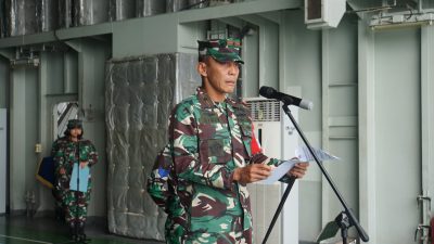 Di KRI dr.Soeharso-990 Dankodikopsla Tutup Program Diksargol Tahap Kematraan Siswa Dikmapa PK TNI AL Angkatan XXIX B Susgakes