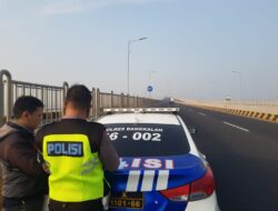 Ops Patuh Semeru 2023, Polres Bangkalan Tilang Manual di Jembatan Suramadu