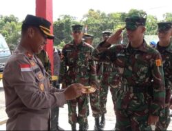Perkokoh Sinergitas TNI-Polri, Kedatangan Satdik-1 Kodiklatal Kejutkan Polsek Bintan Utara