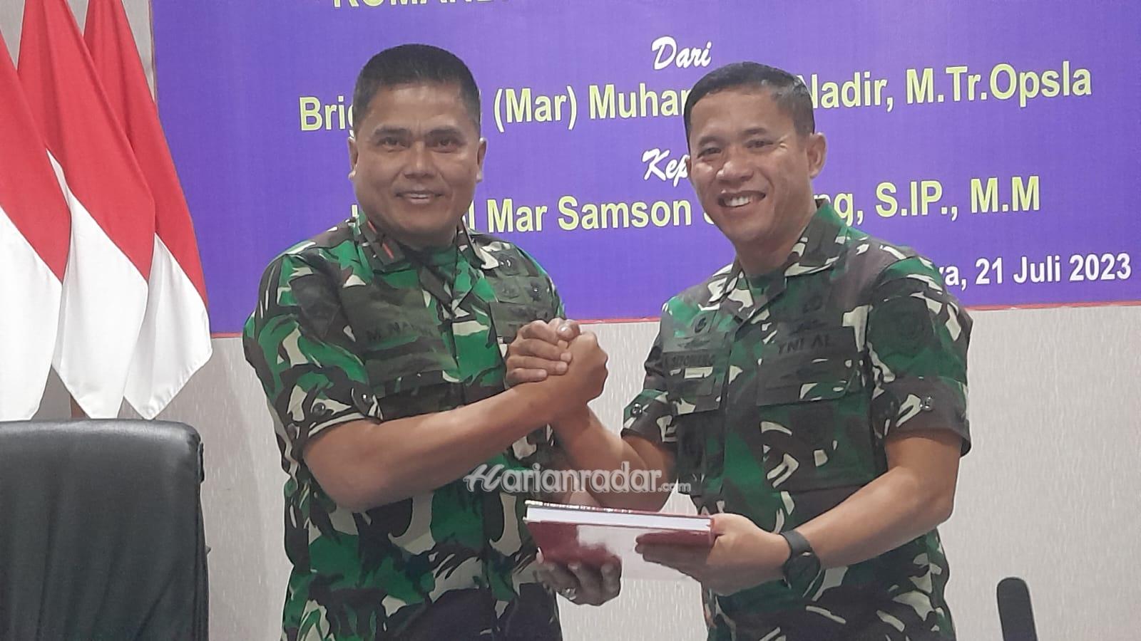Foto : Memorandum Komandan Kodikmar dg penjabat baru Kolonel Marinir Samson Sitohang, S.IP., M.M., dilanjutkan Tour Facility Di Kodikmar