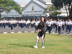 Sehat dan Bahagia, Prajurit Kodiklatal Laksanakan Olahraga Pagi