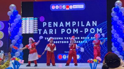 Foto: Siswa-siswa Yayasan PAUD Kusuma RSU dr Soetomo riuh gembira merayakan Hari Anak Nasional (HAN) 2023, Mereka begitu antusias mengikuti aneka lomba melukis bersama