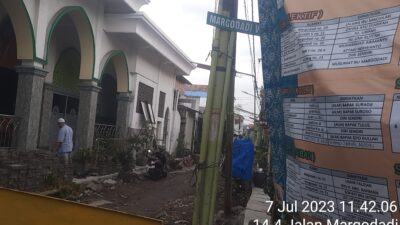 Foto : Lokasi Pembangunan Proyek Drainase di Surabaya
