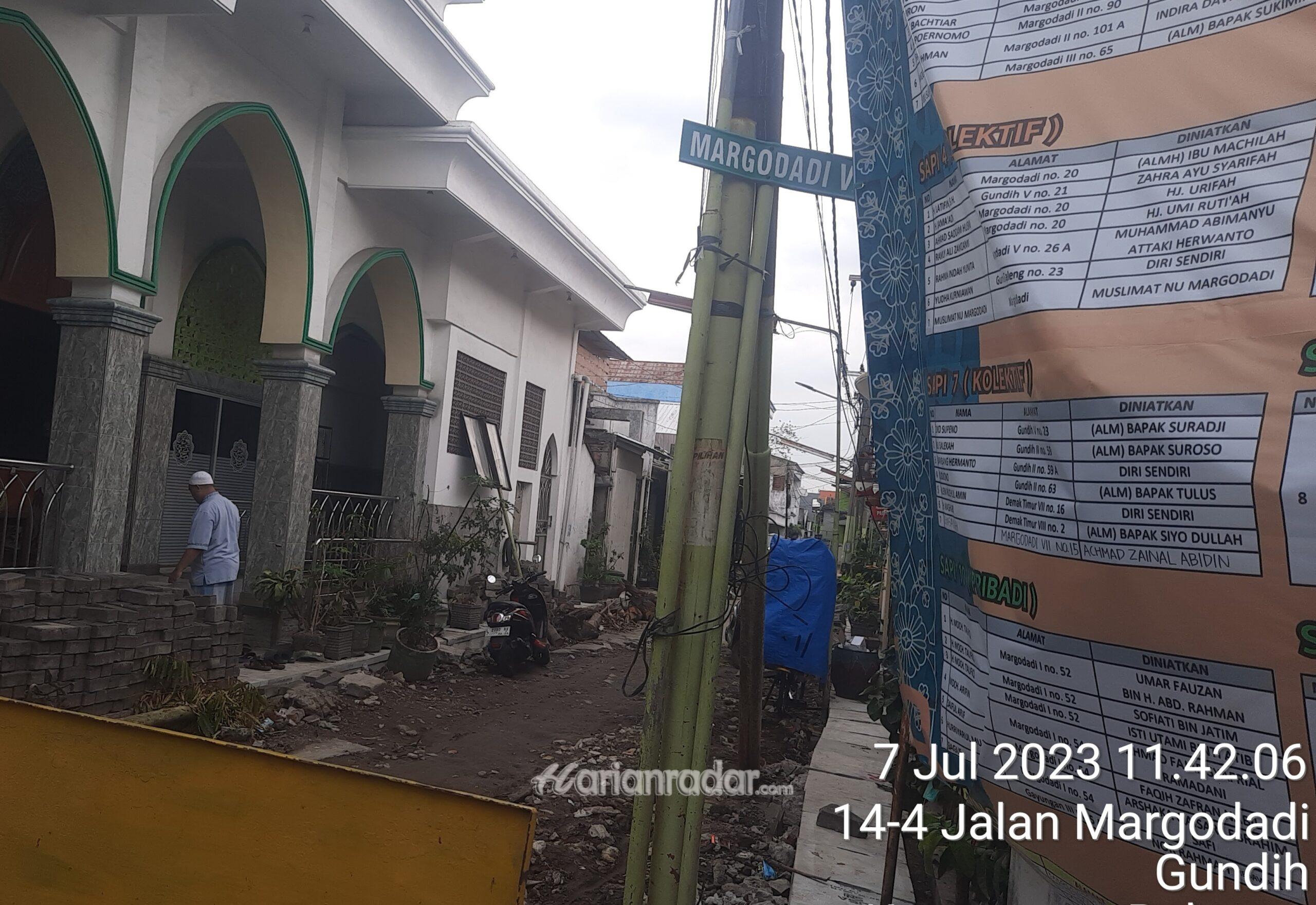 Foto : Lokasi Pembangunan Proyek Drainase di Surabaya