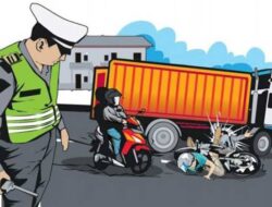 Kecelakaan Maut, Seorang Pemotor Tewas Tertindas Truk, Korban Nekat Lawan Arus