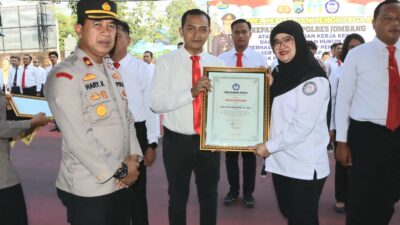 Kerja keras Kepolisian Resor (Polres) Jombang berhasil meraih penghargaan dari Tim Reaksi Cepat Perlindungan Perempuan dan Anak Indonesia (TRC PPAI).