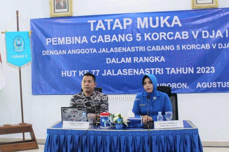 Foto : Danlanal Batuporon Tatap Muka Dengan Jalasenastri Cabang 5 Korcab V Dja II