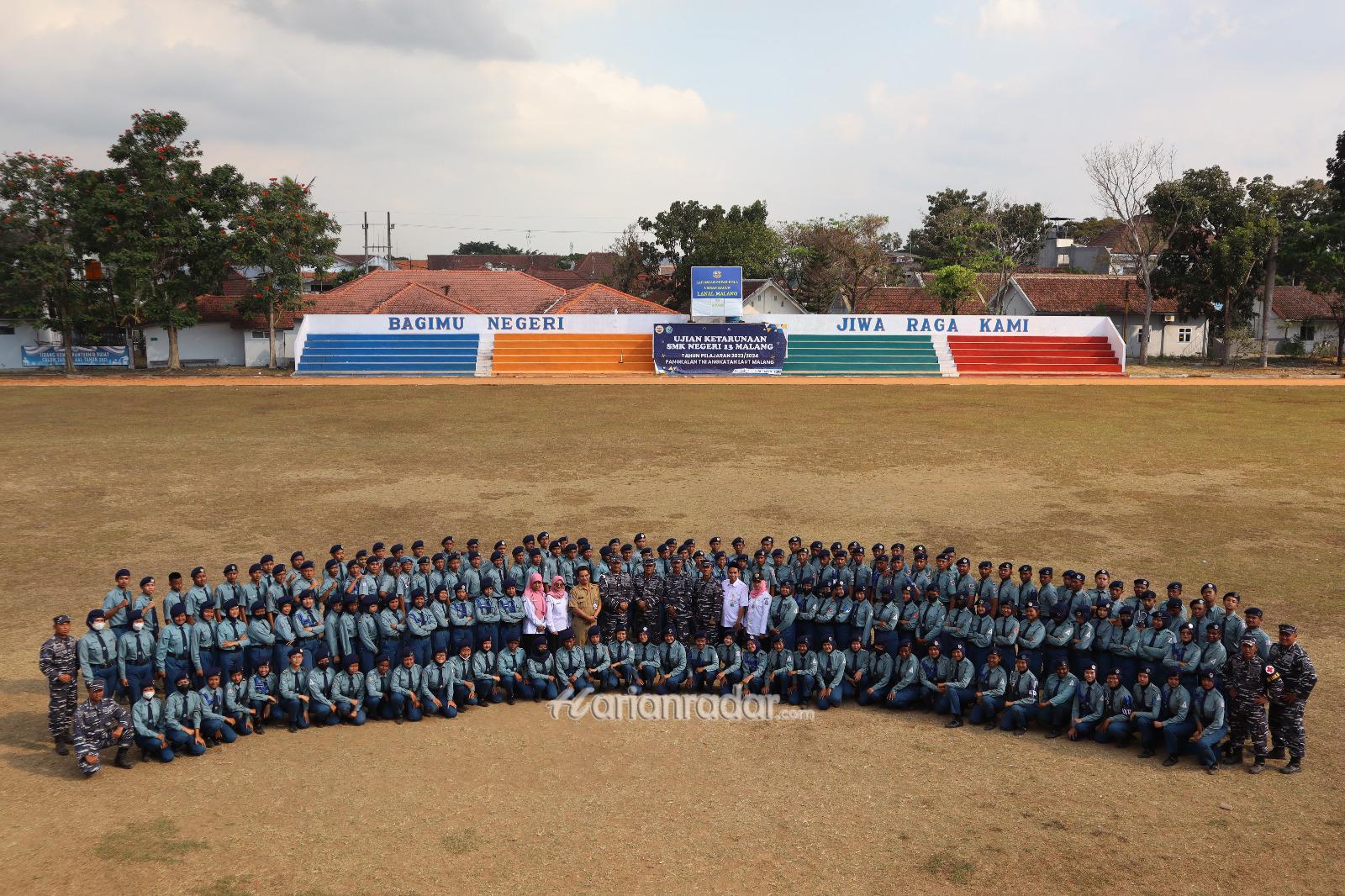 Foto : Lanal Malang Gelar Pelatihan Uji Ketarunaan SMKN 13 Kota Malang