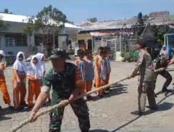 Semarakkan HUT RI, Babinsa Ikuti Lomba Tarik Tambang