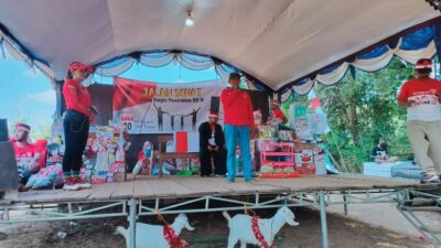 Semarak HUT RI Ke-78, Warga Desa Bangpendeh Gelar Jalan Sehat Sambil Tunjukkan Pesona Lomba Baju Unik