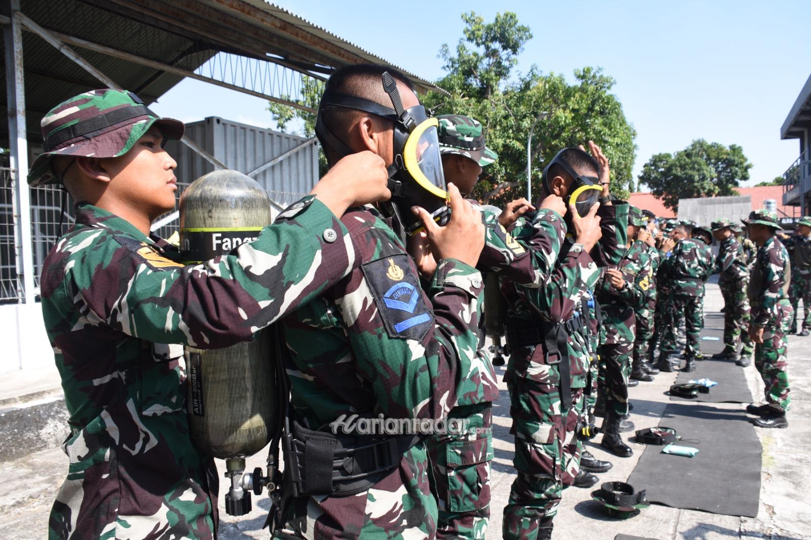 Foto : Antusiasnya Peserta Pekan Integrasi Siswa Satdik Kodiklatal Saat Latihan Peran Penanggulangan Kebakaran