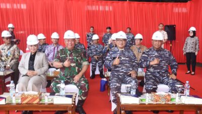 Foto : Danlantamal V Ikut Serta Ceremony Of Keel Laying Kapal Frigate Merah Putih Ke-1 PT. PAL Indonesia