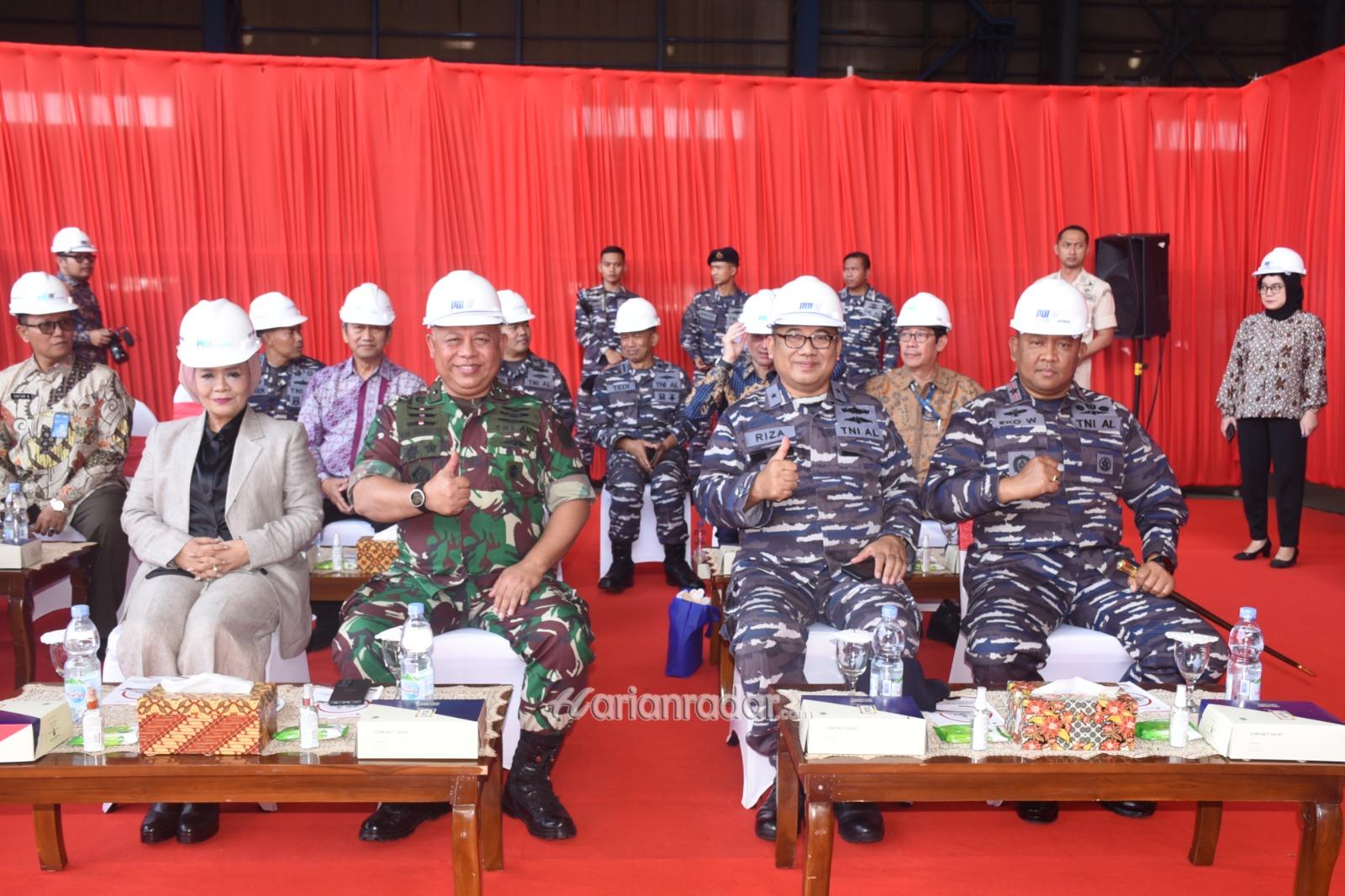 Foto : Danlantamal V Ikut Serta Ceremony Of Keel Laying Kapal Frigate Merah Putih Ke-1 PT. PAL Indonesia