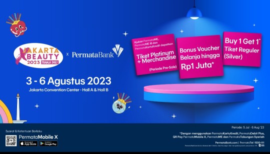 PermataBank menjadi partner empat Female Daily X Beauty di Jakarta, Medan, Bandung SemuaMakinBisa menikmati keuntungan dan promo menarik. 