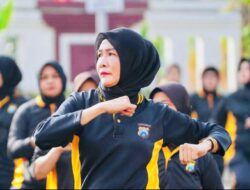 Peringati Hari Jadi Polwan RI ke-75, Polrestabes Surabaya Gelar Olahraga Bersama