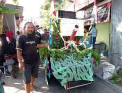 Sedot Perhatian Penonton Becak Hias Ala Mobil Tank Tempur Meriahkan Kampung Kapasari Pedukuhan