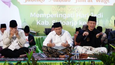 Plt. Bupati Sidoarjo H. Subandi Ucapkan Terima Kasih kepada Jamaah Majelis Semaan Al-Quran Dzikrul Ghofilin Jantiko Mantab Jumat Wage