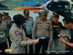Menjelang Idul Fitri 1446 H, Satlantas Polres Bangkalan Lakukan Inpeksi Angkutan Umum dan Orang