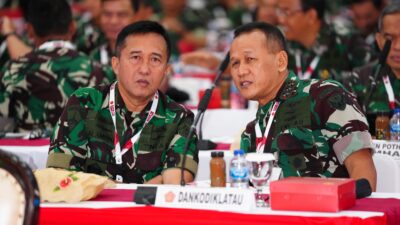 Foto : Selaraskan Pola Pikir dan Pola Tindak, Dankodiklatal Ikuti Rapim TNI 2025