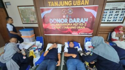 Foto : Satdik-1 Gelar Olahraga Bersama dan Donor Darah