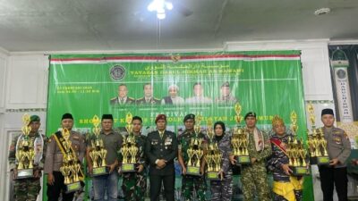 Foto: Prajurit Ditlat Kodiklatal Klk Agung Juara 3 MTQ Ke-2 TNI – Polri Wilayah Jawa Timur