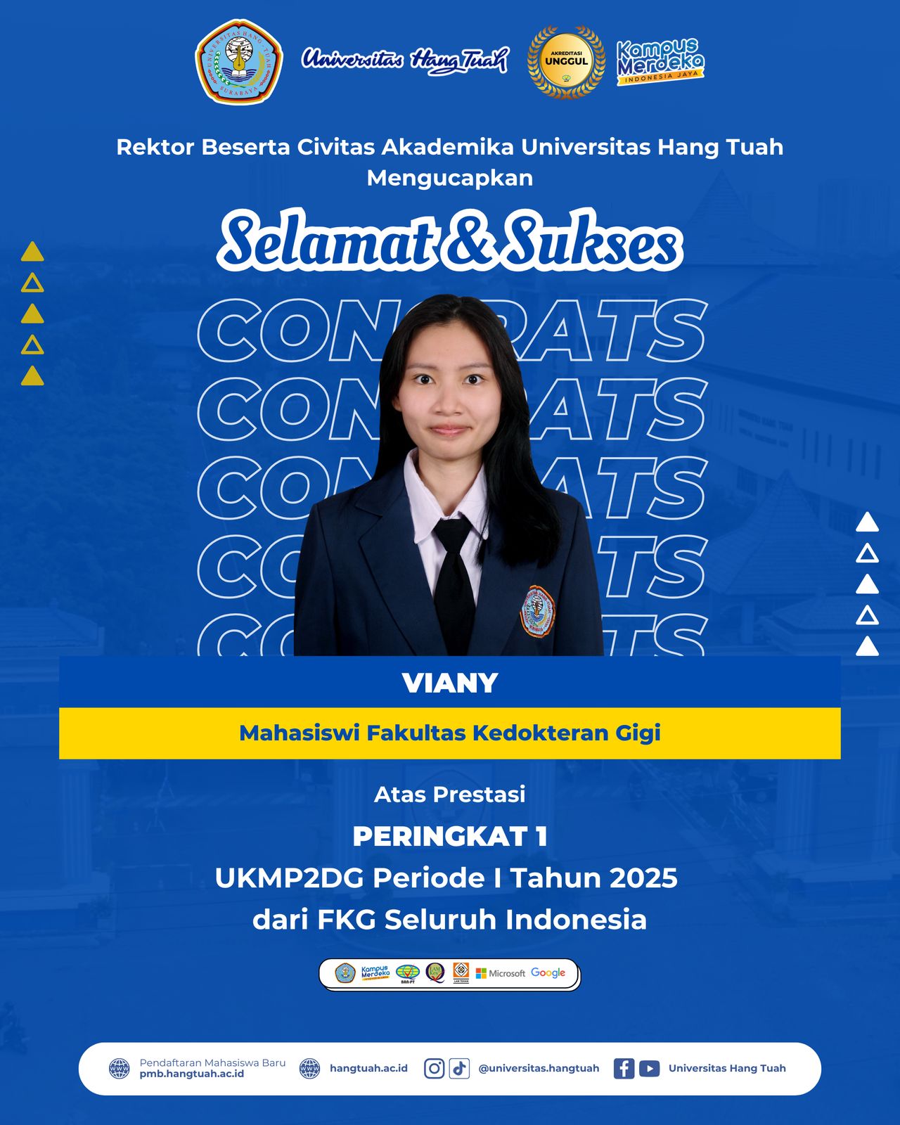 Viany Raih Peringkat 1 UKMP2DG Nasional, Harumkan Nama Universitas Hang Tuah