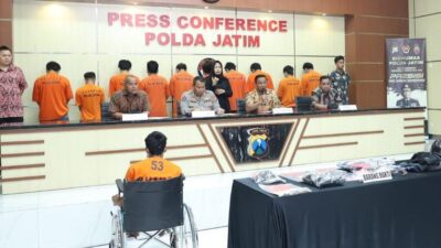 Polda Jatim Amankan 11 Tersangka Curanmor, Ketua Komplotan yang Serang Polisi Diberi Tindakan Tegas Terukur