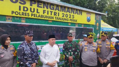 Kapolres Pelabuhan Tanjung Perak Bersama Forkopimda Surabaya Cek Kesiapan Pos Pengamanan Idul Fitri 1446 H