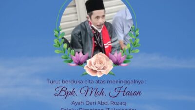 Keterangan Gambar: Berita Duka: Ayahanda Pimpinan IT Harianadar, Bpk. Moh. Hasan, Telah Berpulang