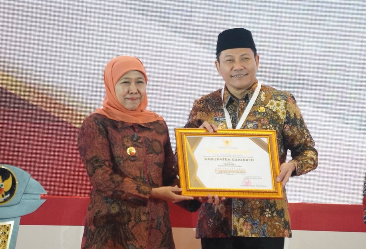 Pemkab Sidoarjo Terpilih sebagai Kabupaten Terbaik Pertama dalam Penghargaan Pembangunan Daerah Tahun 2025