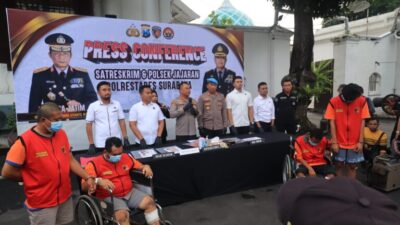 Perampokan Sadis Driver Online di Surabaya Ditembak 2 Betisnya 