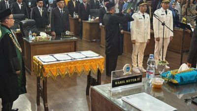 Keterangan Foto: Walikota dan Wakil Walikota Langsa Masa Jabatan 2025 - 2030 Resmi Dilantik 