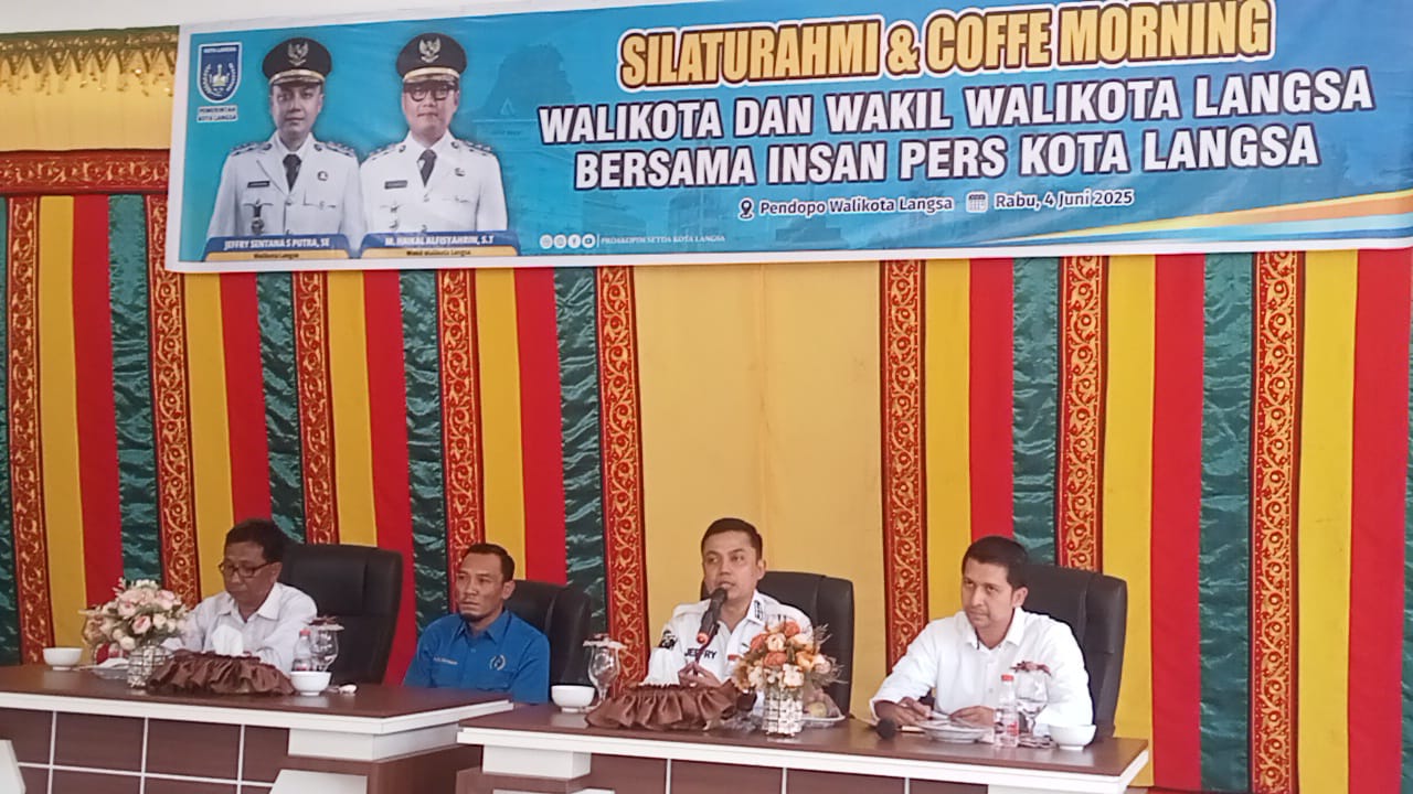 Keterangan Foto: Coffe Morning, Walikota dan Wakil Walikota Langsa Jalin Silaturahmi Bersama Insan Pers 
