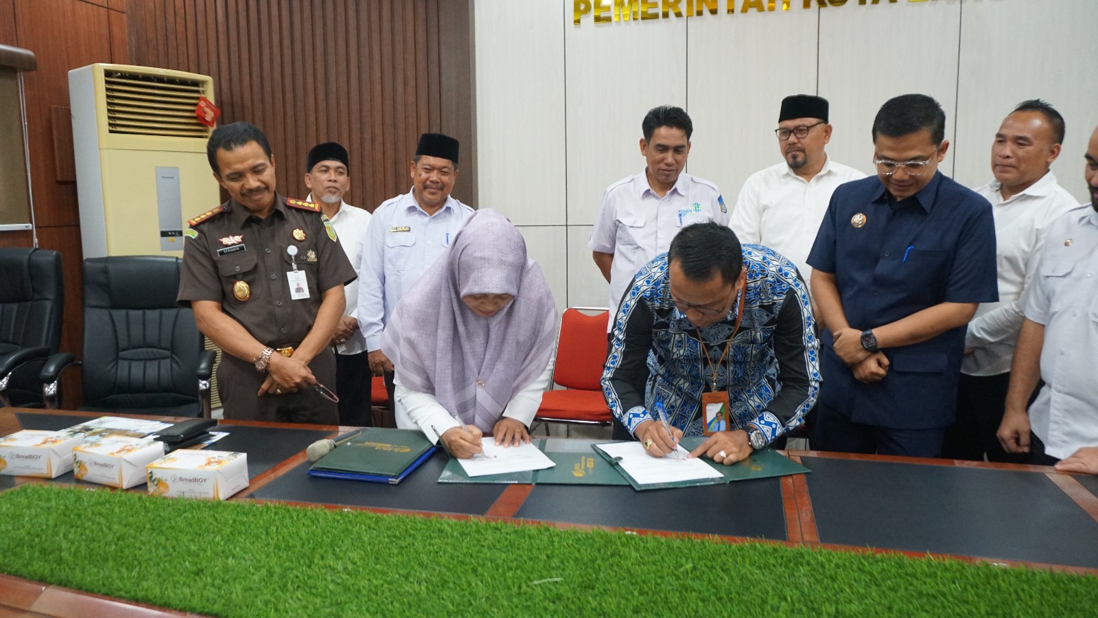 Keterangan Foto: Penandatanganan Dan Kerjasama Pemko Langsa Dengan BPJS Ketenagakerjaan 