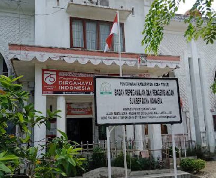 Keterangan Foto: BKPSDM (Badan Kepegawaian dan Pengembangan Sumber Daya Manusia) Aceh Timur