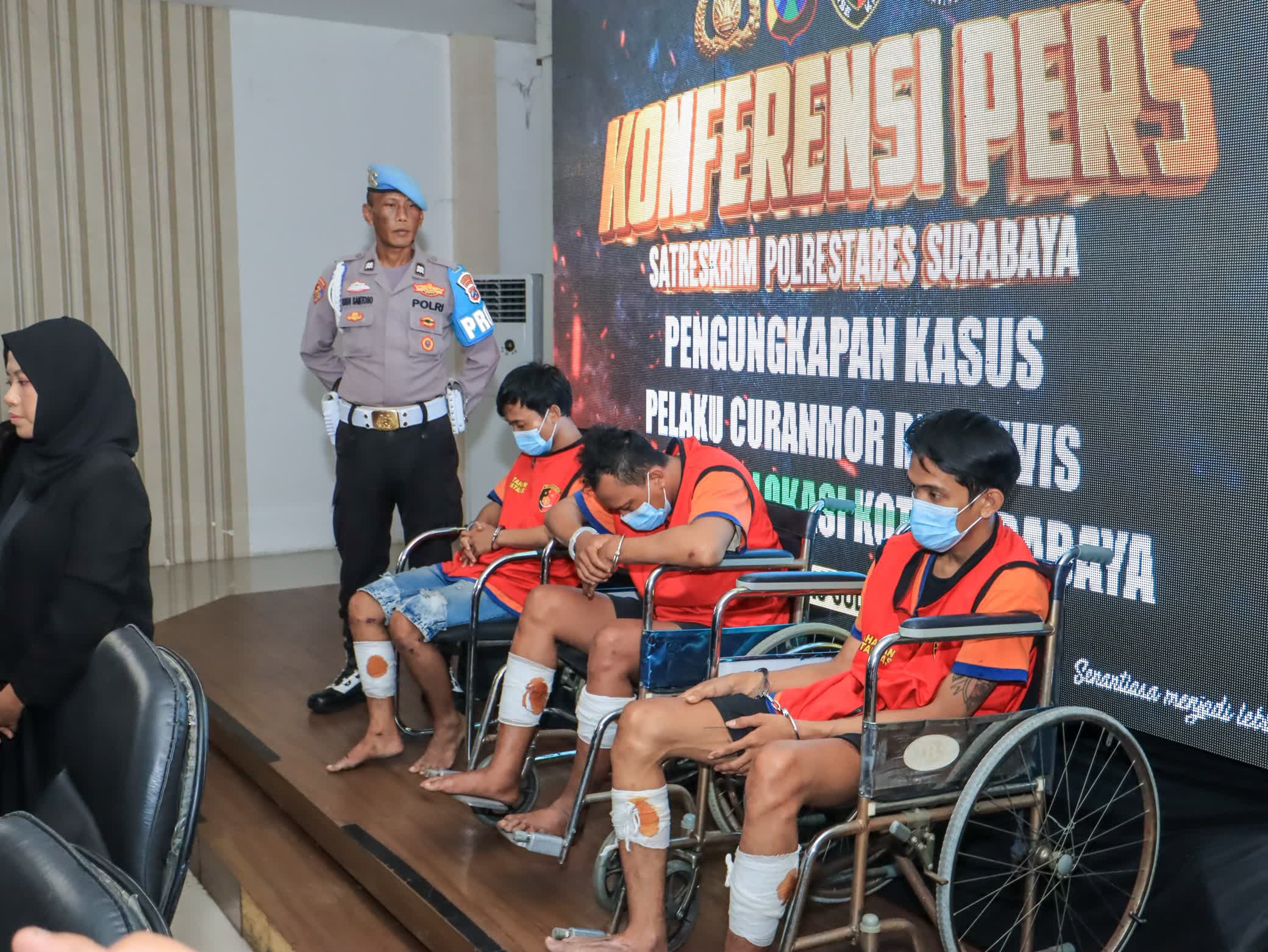 Keterangan Gambar: 3 Tersangka Spesialis Curanmor
