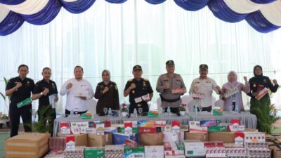 Keterangan Gambar: Kapolda Aceh Hadiri Pemusnahan BMN Hasil Penindakan Bea Cukai