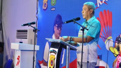 Keterangan Gambar: Wakapolda Aceh Resmi Tutup Kejuaraan Badminton Kapolda Aceh Cup 2025