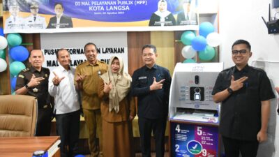 Keterangan Gambar: Walikota Langsa Resmikan ATM BPOM di Gedung MPP