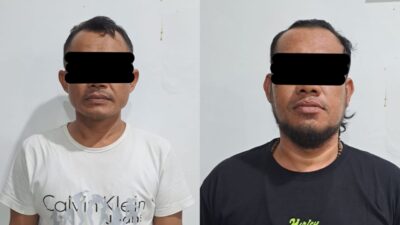 Dua tersangka tersebut adalah M alias Aneuk Tuloet (43) dan MAI alias Kek Min (43).
