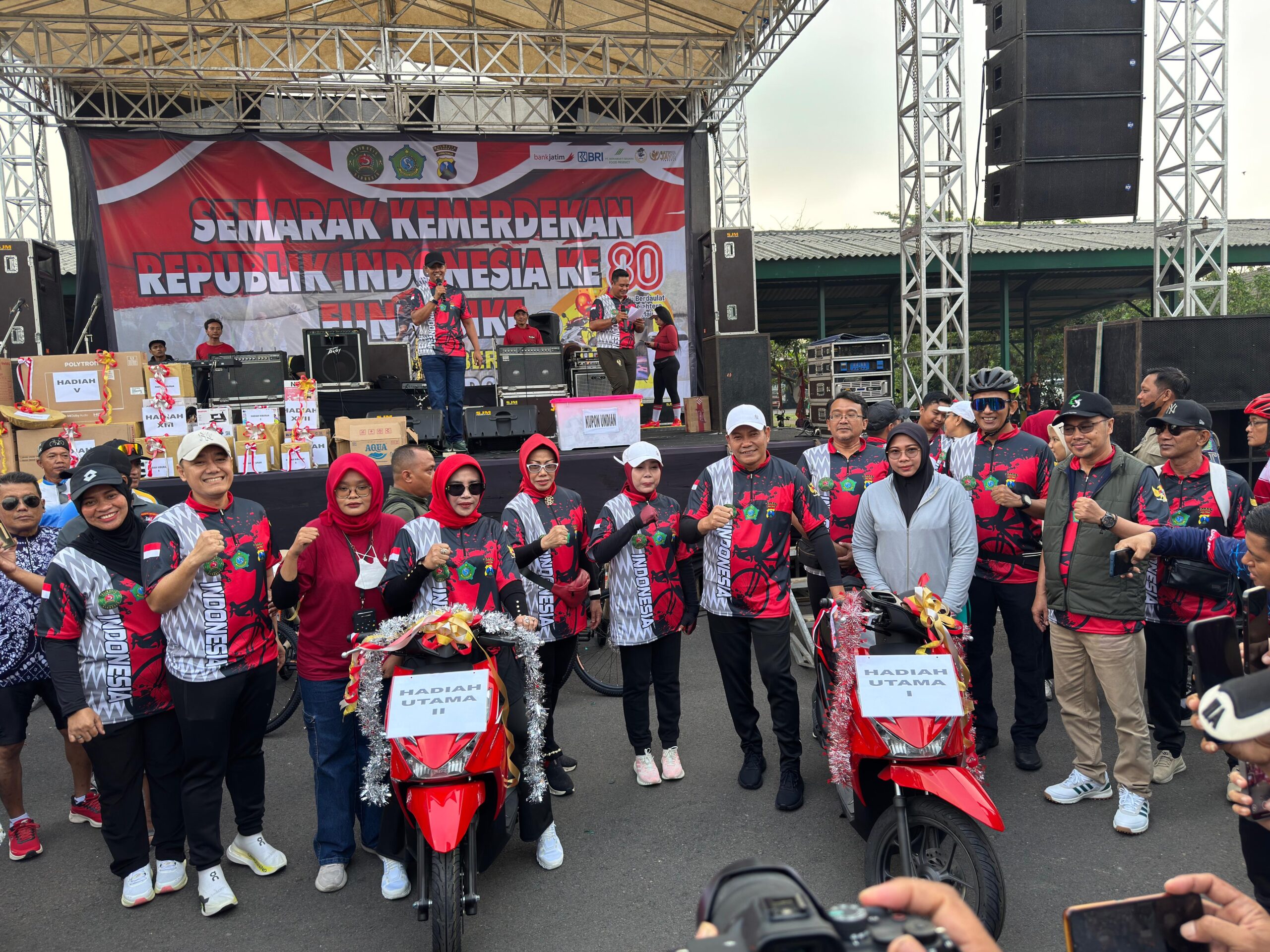 Kompak & Meriah Semarak Fun Bike 2025 Kodim 0816 Sidoarjo Rayakan HUT RI ke-80