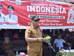 Bupati Aceh Tamiang Hadiri Peringatan HUT RI Ke-80 di Kampung Sapta Jaya