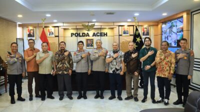 Keterangan Gambar: Kapolda Aceh Brigjen Pol Marzuki Ali Basyah, didampingi Wakapolda Brigjen Pol Ari Wahyu Widodo beserta beberapa pejabat utama