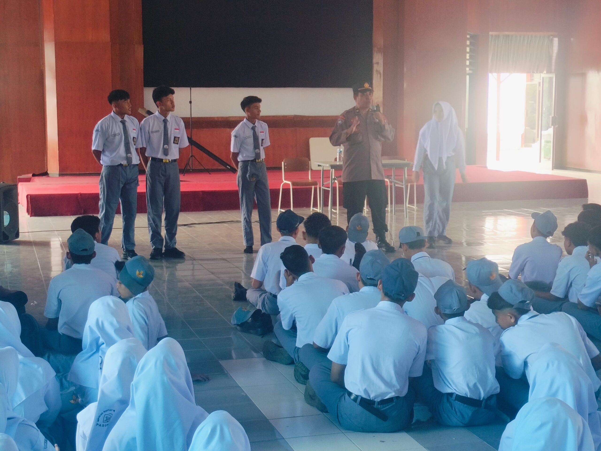 Polres Pasuruan Ajak Pelajar Sekolah Rakyat Ikut Berperan Wujudkan Kamtibmas Kondusif