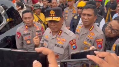 Kapolda Jatim Irjen Pol Nanang Avianto meninjau langsung lokasi reruntuhan