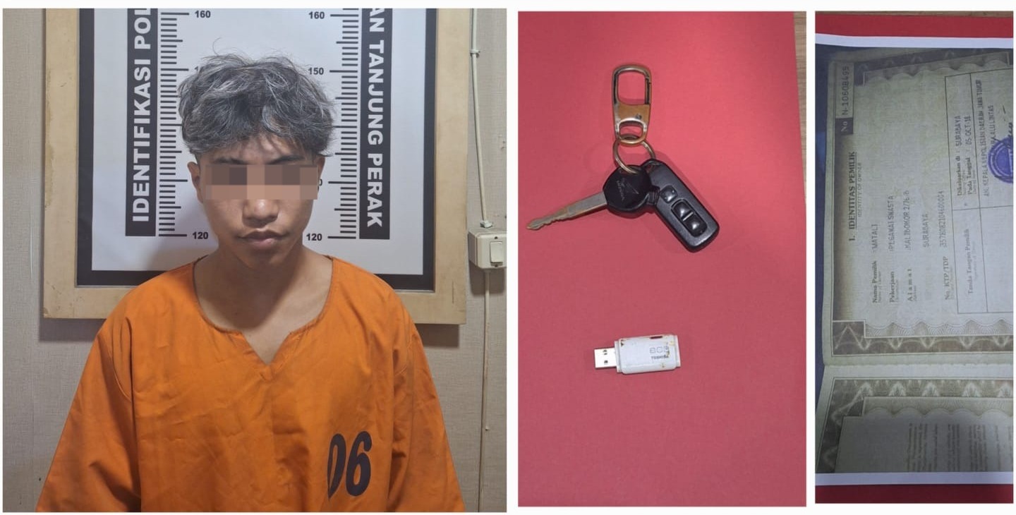 Seorang karyawan operator berinisial H (20) ditangkap Unit Reskrim Polsek Asemrowo
