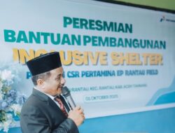 Wabup Aceh Tamiang Resmikan Inclusive Shelter Bantuan PT. Pertamina