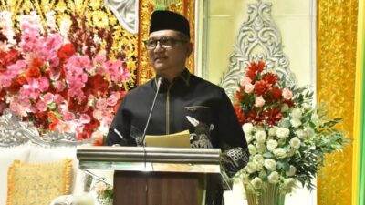 Bupati Armia Pahmi menyampaikan apresiasi atas dedikasi dan prestasi Letkol Inf. Andi Ariyanto